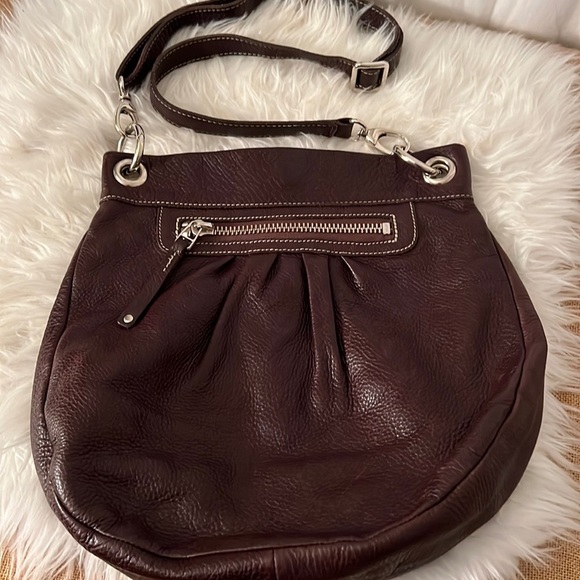 Roots Dark Brown Crossbody Bag - Picture 1 of 6